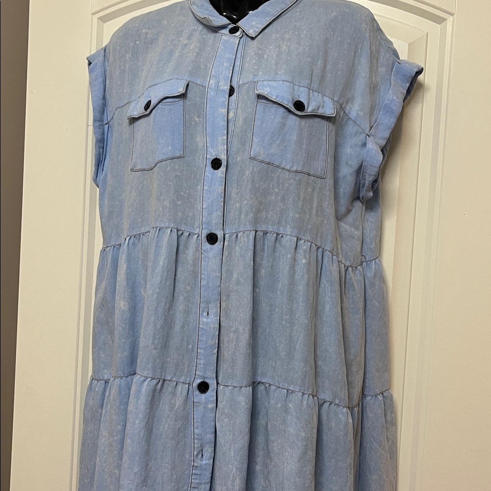 Umgee Light Blue Casual Dress